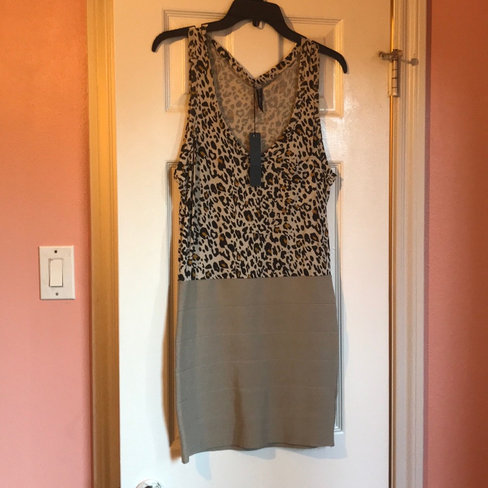 Brand new leopard print office dress